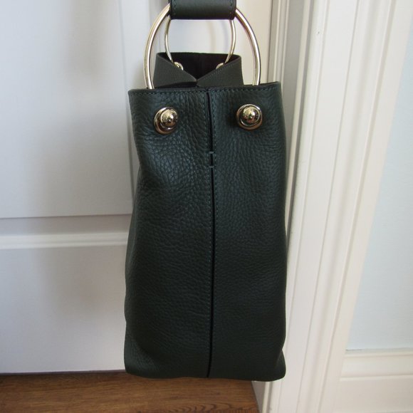 Strathberry Lana Midi Bucket Bag Bottle Green Never Used - Picture 3 of 10